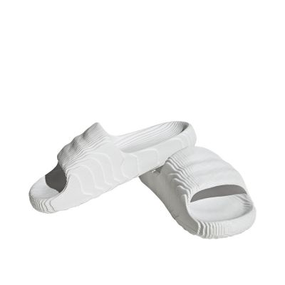 6. Adidas Adilette 22 Crystal White Damen/Herren-Slides mit komfortabler Profilsohle (HQ4672)