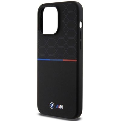 6. BMW M Silicone Pattern MagSafe Hülle für iPhone 15 Pro Max – Schwarz
