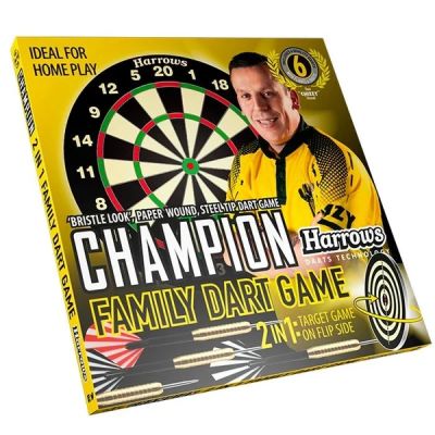 6. Harrows Champion Family Papier-Dartspiel, doppelseitig, HS-TNK-000013077