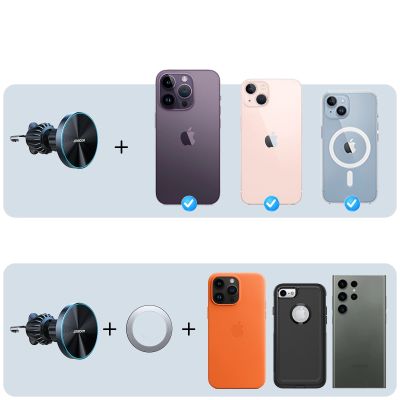 13. Joyroom Magnetische Autohalterung mit kabellosem Ladegerät 15W für Lüftungsschlitze Schwarz (JR-ZS240 Pro)