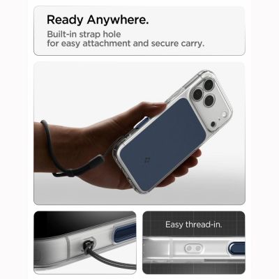 13. Spigen Ultra Hybrid MagSafe Hülle für iPhone 18 Pro / 17 Pro – Mattblau