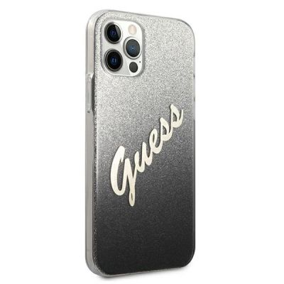 4. Guess GUHCP12LPCUGLSBK iPhone 12 Pro Max 6,7" schwarz/schwarzes Hardcase Glitter Gradient Script