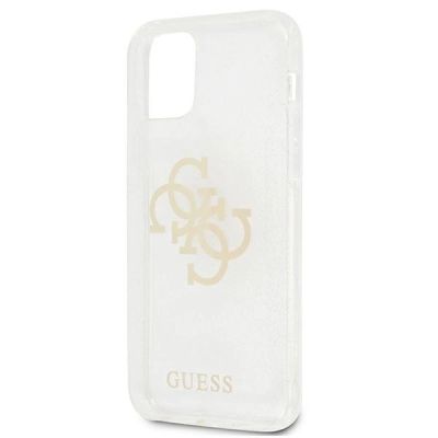 6. Guess GUHCP12LPCUGL4GTR iPhone 12 Pro Max 6,7" transparentes Hartschalenetui Glitter 4G Big Logo