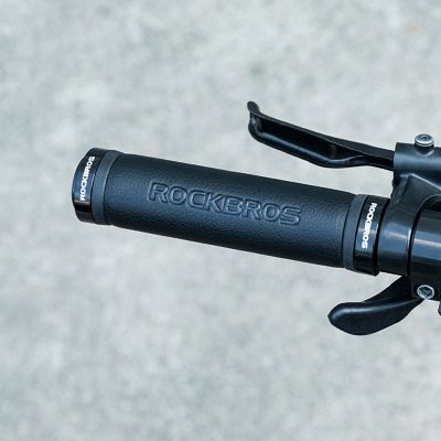 8. Rockbros 40210003001 Mikrofaser-Fahrradlenkergriffe – Schwarz