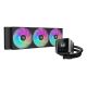 8. DeepCool MYSTIQUE 360 ARGB All-in-One-Flüssigkeitskühler für Prozessoren, 12 cm, Schwarz, 1 Stück.