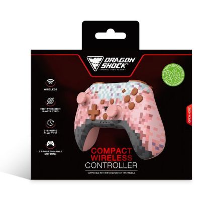 5. Dragonshock PopTop Bluetooth-Gamepad (Analog/Digital) in Pink, Braun, Schwarz, Hellblau und Lila für Nintendo Switch und PC