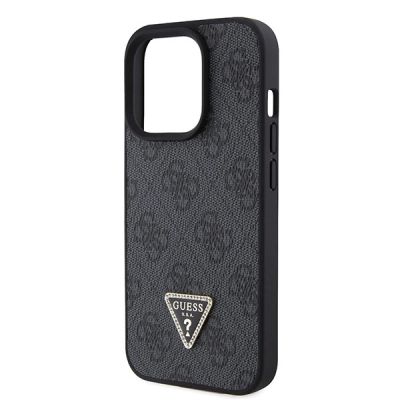 6. Guess GUHCP15LP4TDSCPK iPhone 15 Pro 6,1" schwarz/schwarzes Hardcase Crossbody 4G Metalllogo