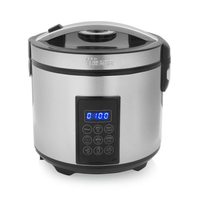 Tristar RK-6138 Digitaler Reiskocher und Dampfgarer, 900 W, 2,2 l, 7 Programme, Grau