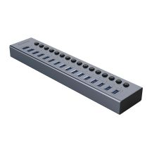Orico BT2U3-16AB Hub 16x USB-A 3.0 mit Schaltern - grau