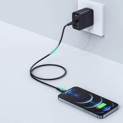 10. Acefast C3-01 Lightning – USB-C PD-Kabel 30 W 3 A 480 Mbit/s 1,2 m – Weiß