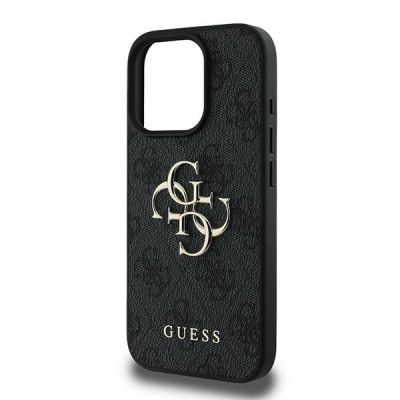 6. Guess 4G Big Logo Case für iPhone 16 Pro - Schwarz
