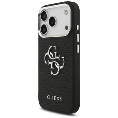 2. Guess Grained Big 4G Classic Logo Hülle für iPhone 17 Pro - Schwarz