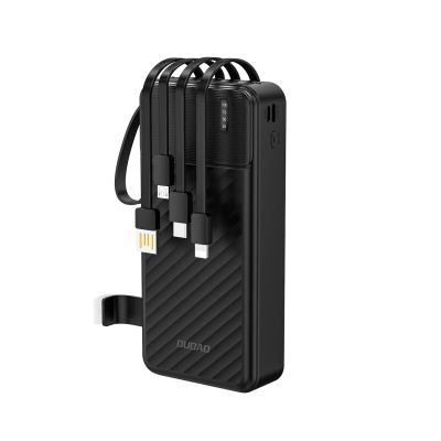 Dudao K11 Pro 20000mAh Powerbank mit integrierten Kabeln - Schwarz