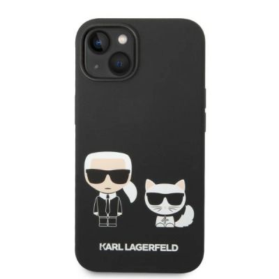 3. Karl Lagerfeld KLHMP14MSSKCK iPhone 14 Plus 6.7" Hardcase schwarz / schwarz Liquid Silicone Karl & Choupette Magsafe