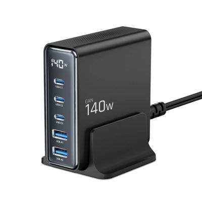 2. Tech-Protect DC140W-GAN 5-PORT PD140W/QC3.0 Ladestation – Schwarz