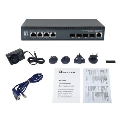 6. LevelOne XEL-0891 Managed L3 10G Ethernet (100/1000/10000) Desktop Grau