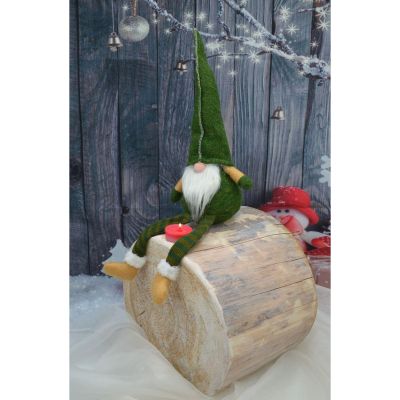 11. Dekorativer Zwerggnom, 30+15 cm, grün