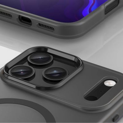 6. Magnetische Schleifhülle für iPhone 17 Pro, kompatibel mit MagSafe – Mattschwarz