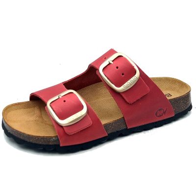 10. Bio Bio Damen-Slipper, profilierte Flip-Flops, Naturleder