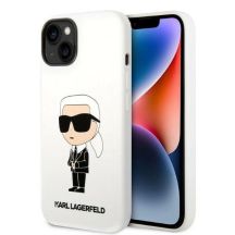Karl Lagerfeld KLHCP14MSNIKBCH iPhone 14 Plus 6.7" Hardcase weiß/weiß Silikon Ikonik