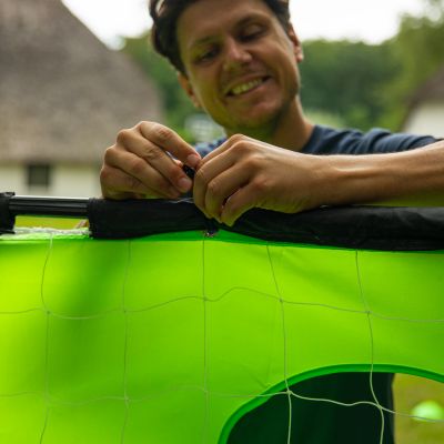 9. VIRTUFIT FUSSBALLTOR MIT SCHUSSMATTE - 215 X 150 CM