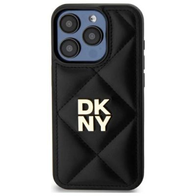 3. DKNY Quilted Stack Logo Hülle für iPhone 15 Pro – Schwarz