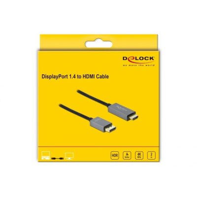 3. DeLOCK Active DisplayPort 1.4 auf HDMI Kabel 4K 60 Hz (HDR), 2 m