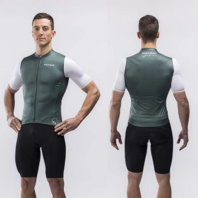 Biemme NATURE grün-weißes T-Shirt M