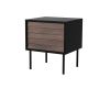 CORTINA Nachttisch, 2-teilig, 45 x 40 x 51 cm, schwarz/walnuss
