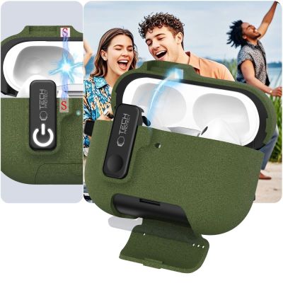 9. Tech-Protect Slim Hook Case für AirPods Pro 3 – Grün