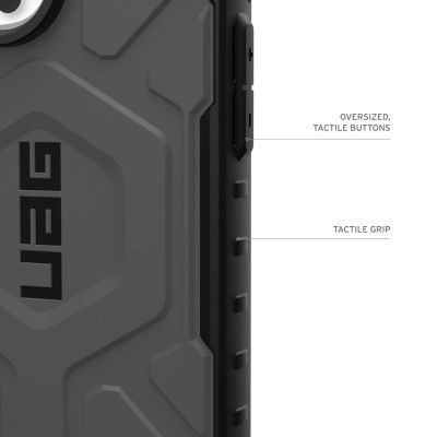 7. UAG Pathfinder Magsafe - Schutzhülle für iPhone 16 Pro, kompatibel mit MagSafe (silber)