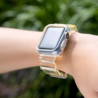 3. Silikonband Armband Armband Gehäuseband Lichtset Für Apple Watch 40mm - Gelb