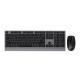 GEMBIRD Kabelloses Tastatur- und Maus-Set mit Dual-Modus, 2,4 GHz + Bluetooth, schlank, russisches Layout, Schwarz