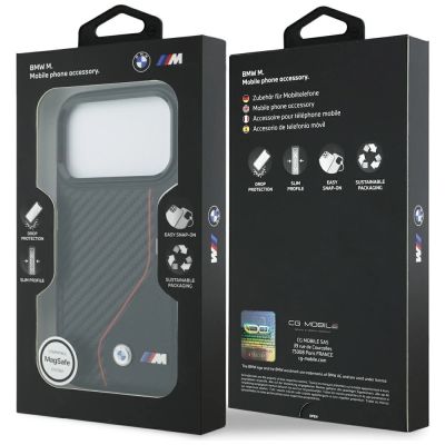 8. BMW M Carbon Line & Logo MagSafe Case für iPhone 17 Pro – Rot