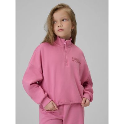Normales Sweatshirt ohne Kapuze für Mädchen 4F 4FJRSS26TSWSF2625-54S