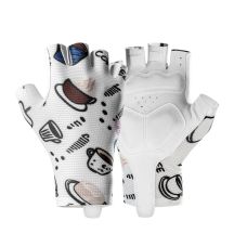 Rockbros S389 Damen-Radhandschuhe, kurz, stoßdämpfend, Größe L – Weiß