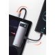 13. Baseus Metal Gleam Series 5-in-1 Multifunktions-HUB USB Typ C - USB Typ C Stromversorgung 100 W / HDMI 4K 30 Hz / 3x USB 3.2 Gen 1 (CAHUB-CX0G)