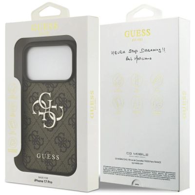 8. Guess 4G Big Logo Case für iPhone 17 Pro - Braun