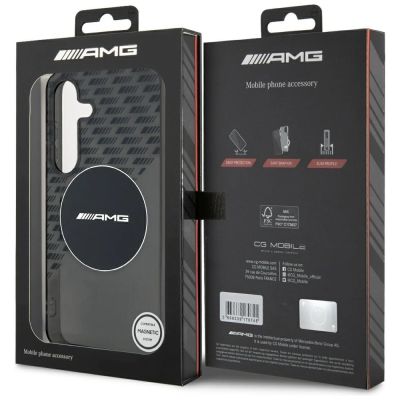 8. AMG Transparent Rhombs MagSafe Case für Samsung Galaxy S25 - Schwarz