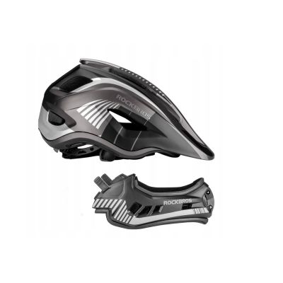 2. Rockbros Kinderfahrradhelm, Schwarz, 48-54 cm