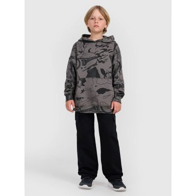 3. Jungen-Sweatshirt mit Kapuze, offen, 4F 4FJRAW25TSWSM2343-90A