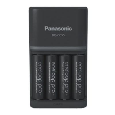 PANASONIC SMARTPLUS LADEGERÄT + 4x AA ENELOOP PRO 2500 mAh