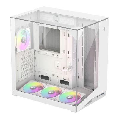 6. GameMax NEX C56 VC WH Midi-Tower-Computer-Sicherheits- und Halterungssystem, Weiß