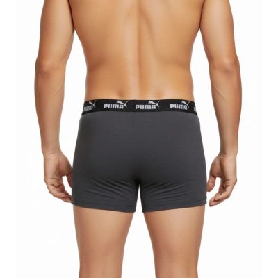 2. Puma Herren-Boxershorts, 2er-Pack, grün-grau, bequeme Baumwolle