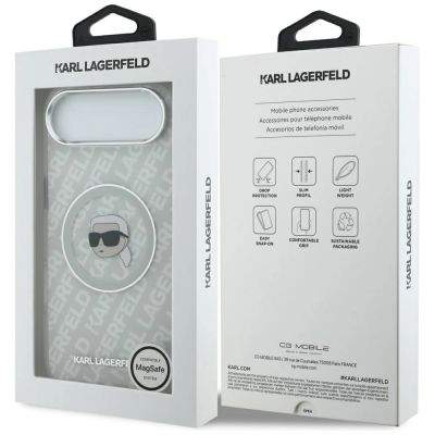 8. Karl Lagerfeld IML Karl Head Logo MagSafe iPhone Air Hülle – Grau