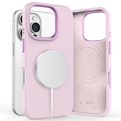 Tech-Protect Silikon PU MagSafe Hülle für iPhone 16 Pro – Rosa