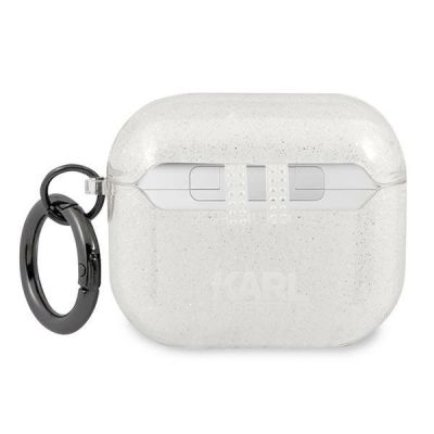 2. Karl Lagerfeld Glitter Karl's Head Case für AirPods 3 - Silber