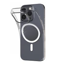 Puro 03 Mag MagSafe Silikonhülle für iPhone 16 Pro – transparent