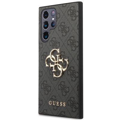 2. Guess 4G Big Metal Logo Hülle für Samsung Galaxy S24 Ultra - Schwarz