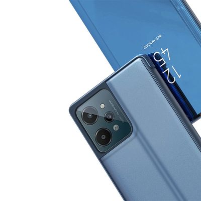 7. Clear View Case Cover für Realme C31 Flipcover schwarz